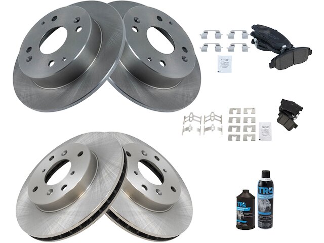 Front and Rear Brake Pad and Rotor Kit - 1998-1999 Acura CL 2.3L 4-Cylinder - TRQ 5886-02740240