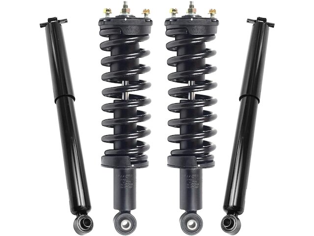 Front and Rear Suspension Strut and Shock Absorber Assembly Kit - 2004-2012 GMC Canyon - Detroit Axle 17880-02748477