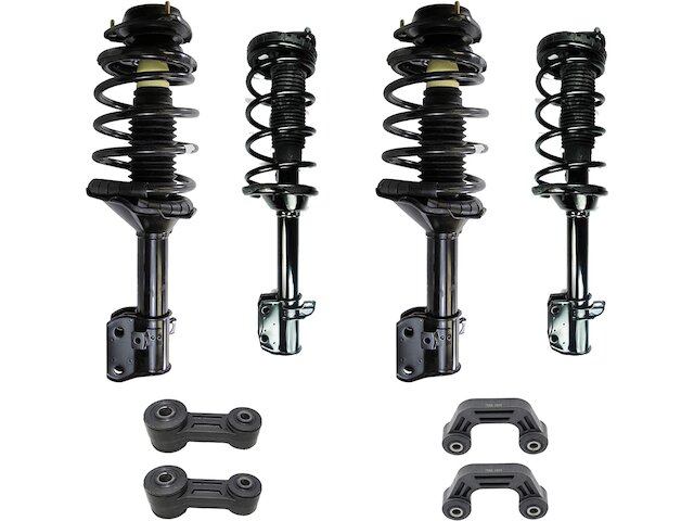 Front and Rear Strut Assembly and Sway Bar Link Kit - 1998-2002 Subaru Forester - Detroit Axle 345-02753433