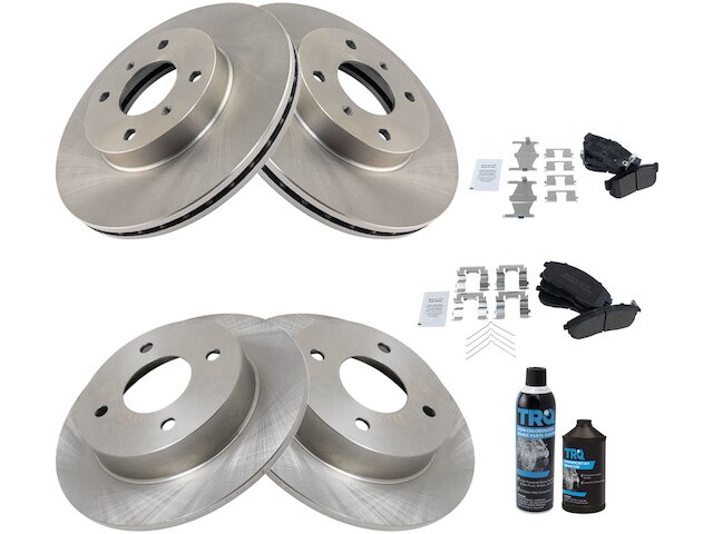 Front and Rear Brake Pad and Rotor Kit - 2000-2001 Nissan Sentra SE - TRQ 6820-02755382