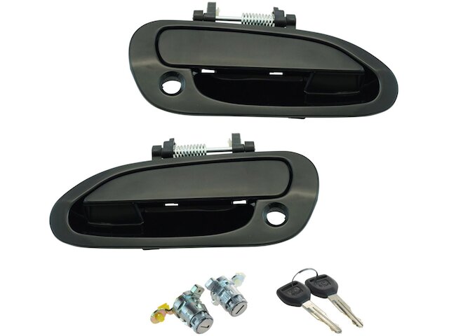 Left and Right Door Handle and Lock Cylinder Kit 6 Piece - 1998-2002 Honda Accord Sedan - TRQ 5981-02756264