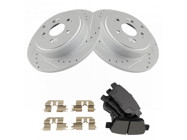 Rear Brake Pad and Rotor Kit - 2006-2014 Honda Ridgeline - DIY Solutions 18569-02760056