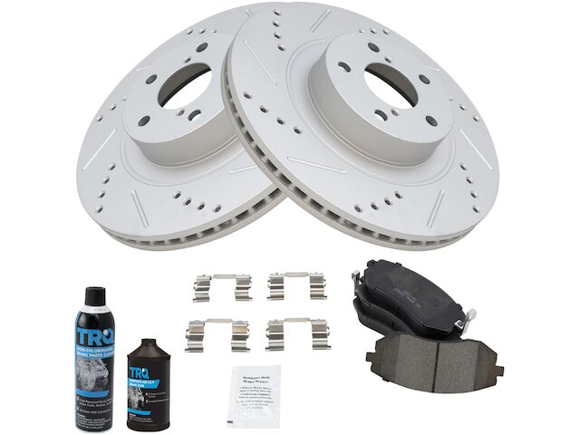 Front Brake Pad and Rotor Kit - 2005-2012 Subaru Outback 2.5L H4 - TRQ 18222-02767180