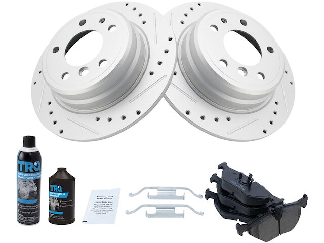 Rear Brake Pad and Rotor Kit - 1994-1995 BMW 530i - TRQ 1052-02768248