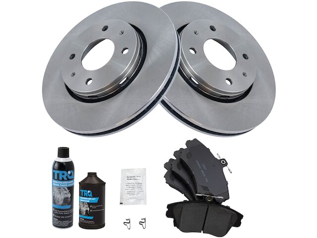 Front Brake Pad and Rotor Kit - 2000-2004 Volvo S40 1.9L 4-Cylinder - TRQ 861-02770114