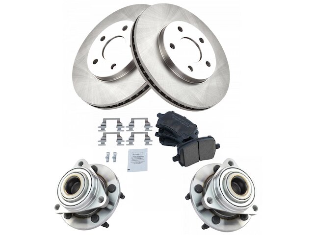 Front Brake Pad and Rotor and Wheel Hub Kit - 2006-2008 Chevrolet HHR - TRQ 18619-02777283