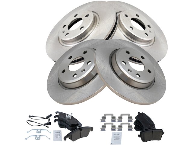 Front and Rear Brake Pad and Rotor Kit - 2012-2016 Audi A4 - TRQ 118701-02777289
