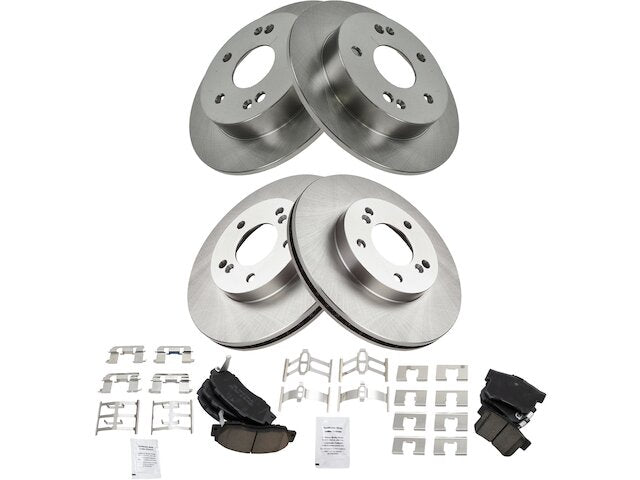 Front and Rear Brake Pad and Rotor Kit - 1997-2001 Honda Prelude - TRQ 6069-02788946