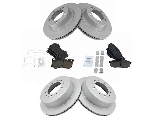 Front and Rear Brake Pad and Rotor Kit - 2008-2021 Toyota Sequoia - TRQ 29122-02799361