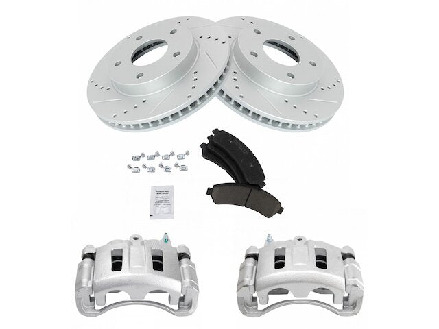 Front Brake Pad Rotor and Caliper Set - 1998-2004 GMC Sonoma 4WD - TRQ 4209-02807971