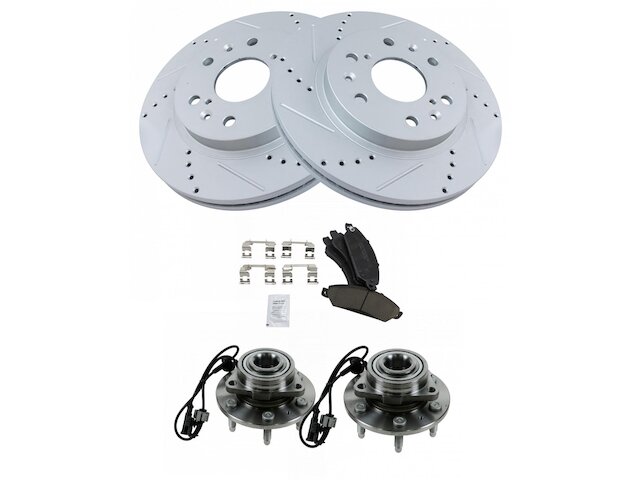 Front Brake Pad and Rotor and Wheel Hub Kit - 2007 Chevrolet Tahoe 4WD - TRQ 18955-02811041