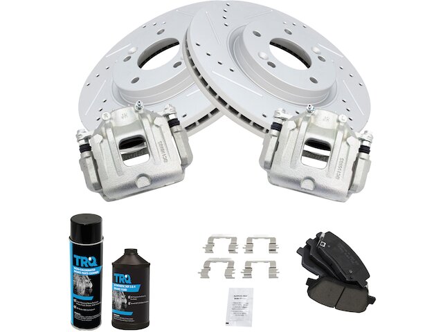 Front Brake Pad Rotor and Caliper Set - 2010-2012 Hyundai Santa Fe - TRQ 96108-02831470