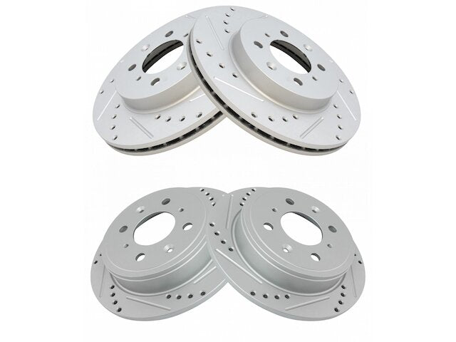 Brake Rotor Set 4 Piece - 1990-2001 Acura Integra - TRQ 5895-02845369