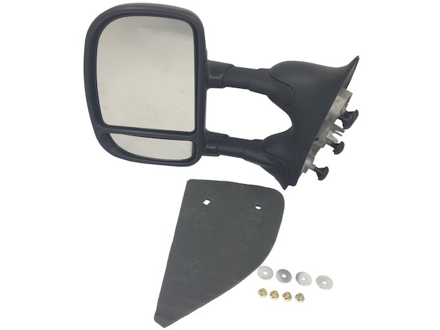 Left Driver Side Power Tow Mirror - Manual Telescoping, 180 Degree Swing, Black Textured - 1999-2007 Ford F-450 Super Duty - Replacement 5372-02857263