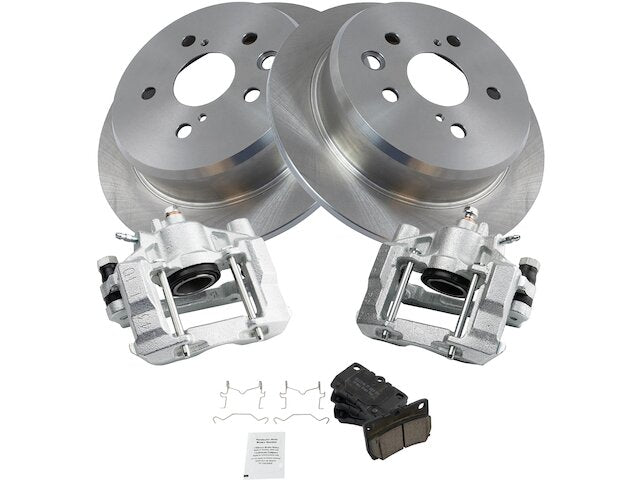 Rear Brake Pad Rotor and Caliper Set - 2006-2013 Lexus IS250 Sedan - TRQ 18865-02858702