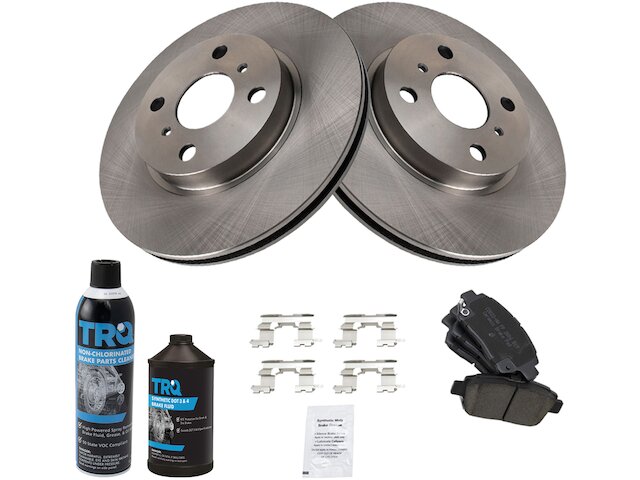 Front Brake Pad and Rotor Kit - 2001-2005 Toyota Echo - TRQ 8042-02870281