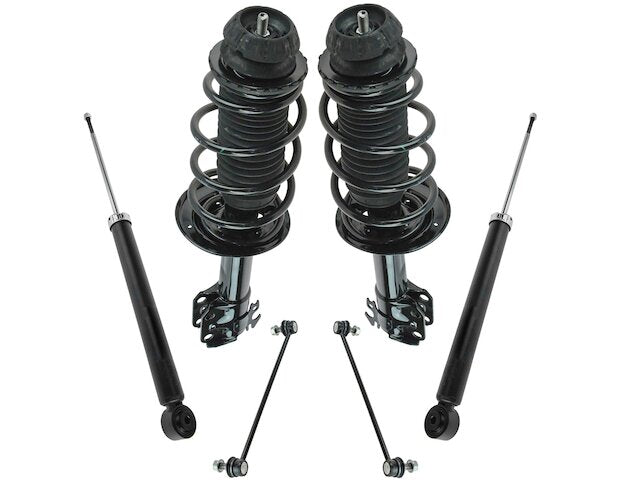 Front and Rear Shock Strut Coil Spring Sway Bar Link Kit 6 Piece - 2007-2012 Toyota Yaris Sedan - TRQ 18959-02895673