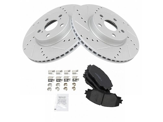 Front Brake Pad and Rotor Kit - 2009-2019 Toyota Corolla 1.8L 4-Cylinder - TRQ 29866-02920874