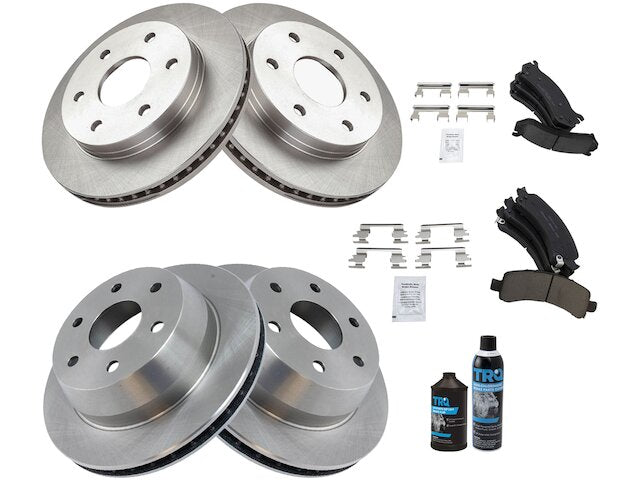 Front and Rear Brake Pad and Rotor Kit - 2003-2008 Chevrolet Express 1500 - TRQ 3254-02931310