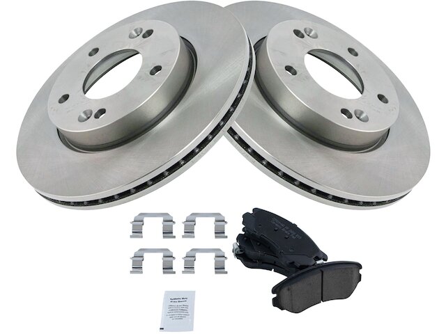 Front Brake Pad and Rotor Kit - 2010-2011 Kia Soul 1.6L 4-Cylinder - TRQ 30404-02931779