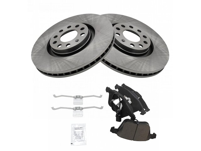 Front Brake Pad and Rotor Kit - 2005-2009 Audi A4 Convertible - TRQ 18267-02932703