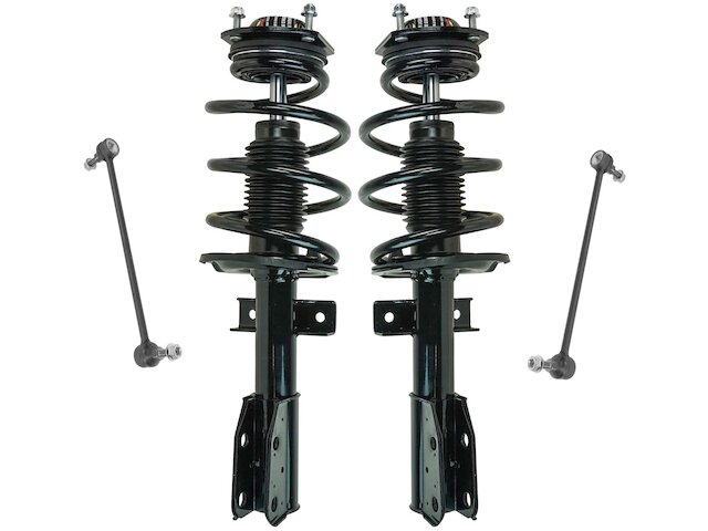 Front Strut Coil Spring and Sway Bar Link Kit - 4 Piece - 2007-2012 GMC Acadia - TRQ 25680-02938998