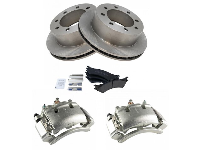 Rear Brake Pad Rotor and Caliper Set - 2003-2007 Ford E250 - TRQ 5134-02945367