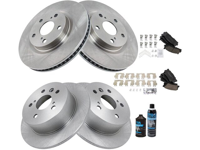 Front and Rear Brake Pad and Rotor Kit - 2007-2012 Lexus ES350 - TRQ 19028-02958999