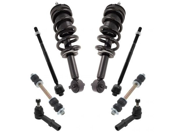 Front Shock Coil Spring Tie Rod Sway Bar Link Kit 8 Piece - 2007-2014 Chevrolet Tahoe - TRQ 18955-02960609
