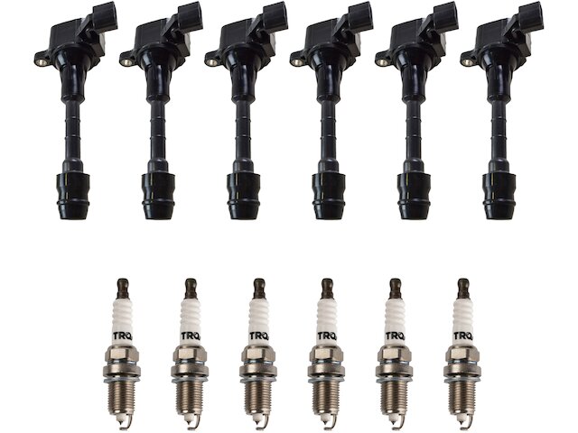Ignition Coil and Spark Plug Kit 12 Piece - 2003-2008 Infiniti FX35 - TRQ 7021-02970346