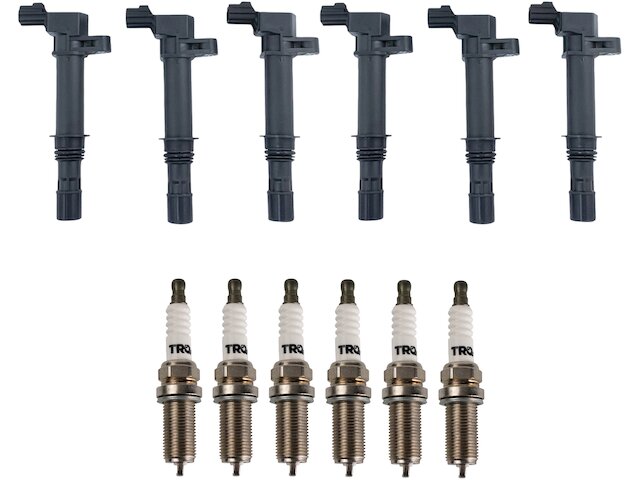 Ignition Coil Set with Spark Plugs 12 Piece - 2006-2008 Jeep Commander 3.7L V6 - TRQ 18681-02977241