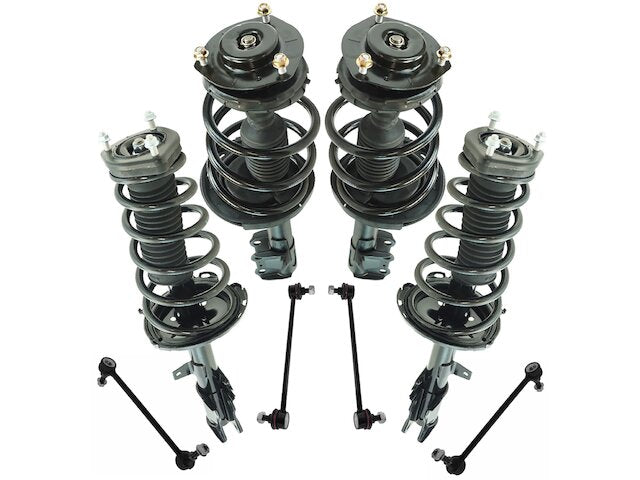 Front and Rear Strut Coil Spring Sway Bar Link Kit 8 Piece - 2013-2014 Toyota Venza FWD - TRQ 138419-02977429