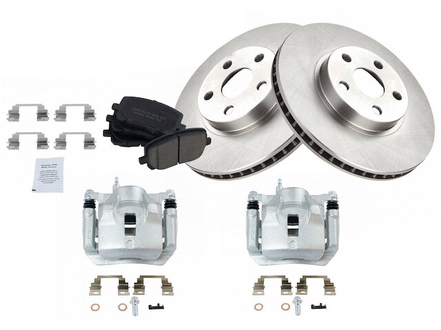 Front Brake Pad Rotor and Caliper Set - 2003-2008 Pontiac Vibe - TRQ 4821-02981607