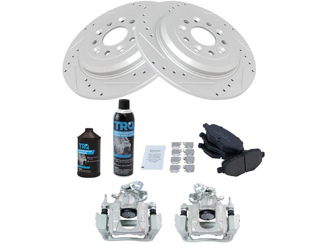 Rear Brake Pad Rotor and Caliper Set - 2011-2015 Lincoln MKX - TRQ 96857-02982007