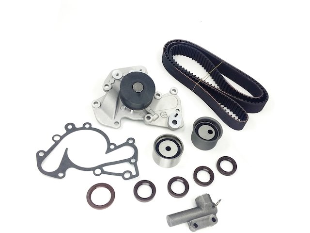 Timing Belt and Water Pump Kit - with Tensioner Pulley, Idler Pulley, Camshaft Seals, Crankshaft Seals, Oil Pump Seal, and Hydraulic Tensioner - with 2005-2010 Kia Sportage - Replacement 18536-02988996