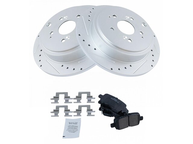 Rear Brake Pad and Rotor Kit - 2001-2006 Acura MDX - TRQ 5917-02990081