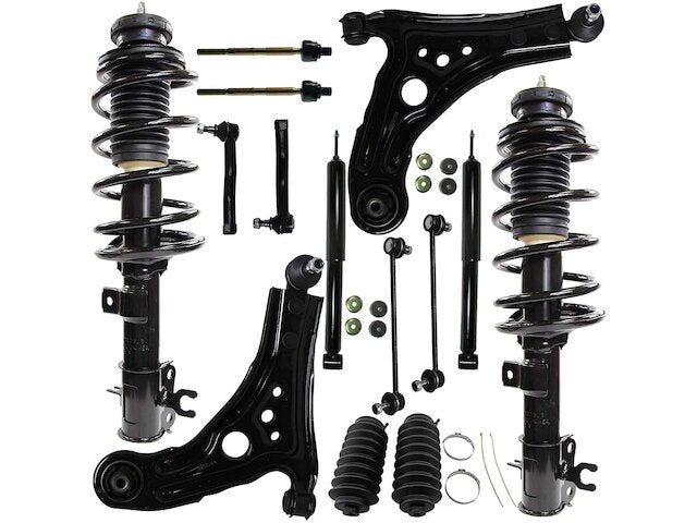 Front and Rear Shock Strut Coil Spring Control Arm Kit - 2004-2011 Chevrolet Aveo - Detroit Axle 17824-02990673