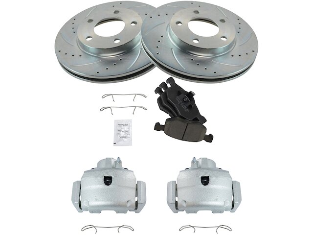 Front Brake Pad Rotor and Caliper Set - 2005-2006 Mercury Mariner 2.3L 4-Cylinder - TRQ 18370-02990750