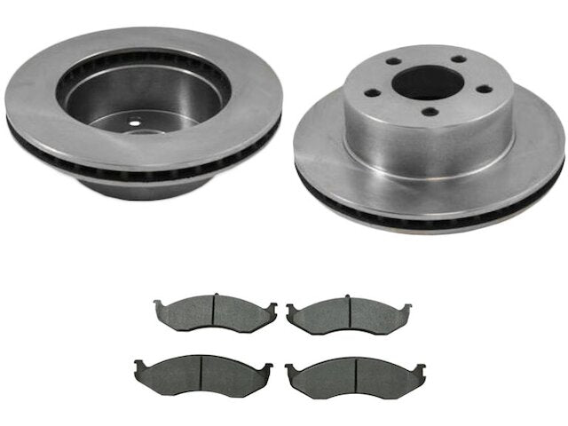 Front Brake Pad and Rotor Kit - 1997-2006 Jeep Wrangler - TRQ 2329-02996923