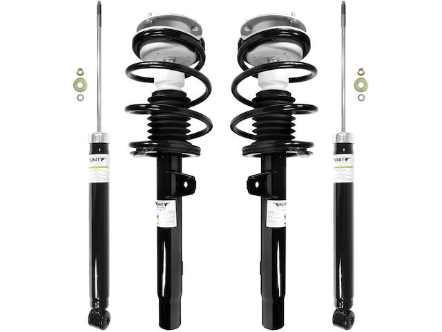 Front and Rear Suspension Strut and Shock Absorber Assembly Kit - 1999 BMW 323i Convertible - Unity 958-07012083