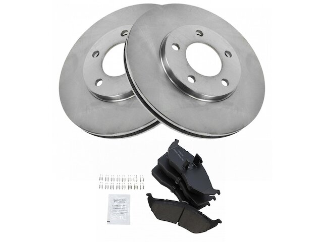 Front Brake Pad and Rotor Kit - 1996-2000 Chrysler Town & Country - TRQ 1571-07071578