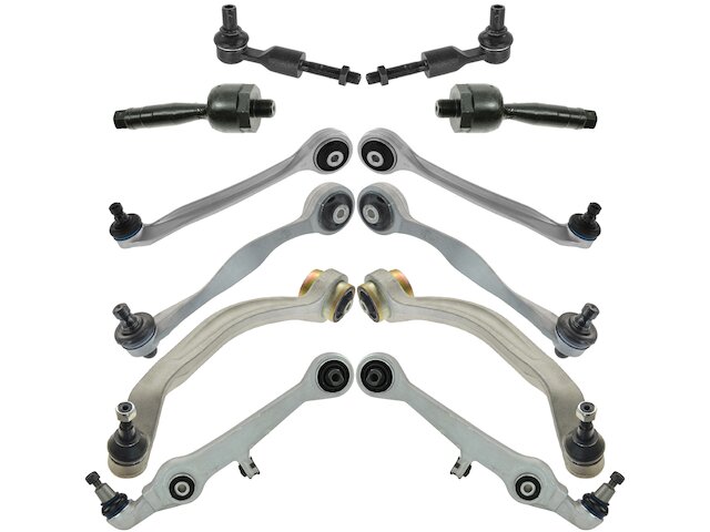 Front Control Arm and Tie Rod End Kit 12 Piece - 2000-2002 Audi S4 VIN D - TRQ 7461-07078938