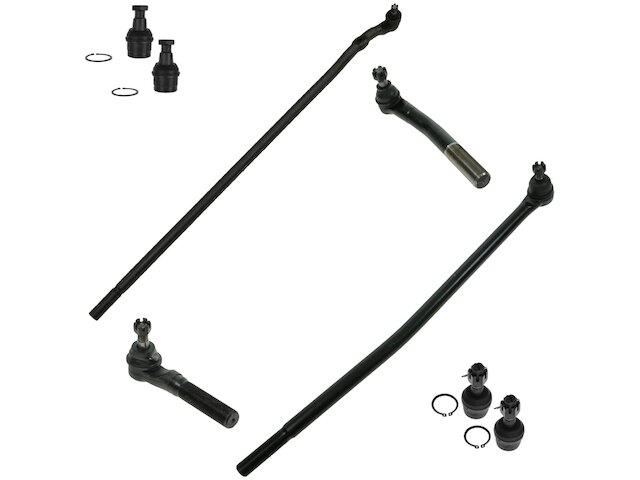 Front Ball Joint Tie Rod End Drag Link Kit 8 Piece - 1998-1999 Dodge Ram 3500 - TRQ 1998-07105100
