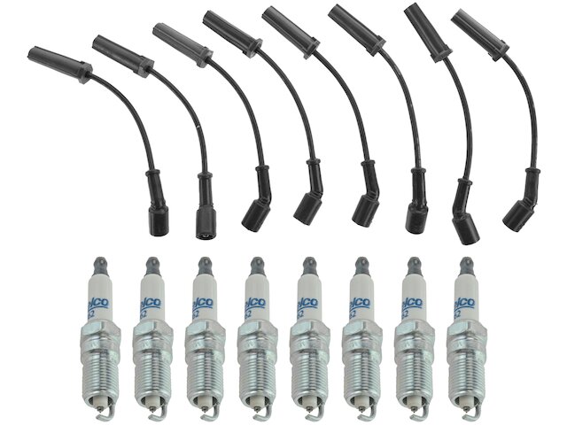 Spark Plug Wire Set with Spark Plugs 9 Piece - 2000-2006 Chevrolet Tahoe 5.3L V8 - DIY Solutions 3731-07197824