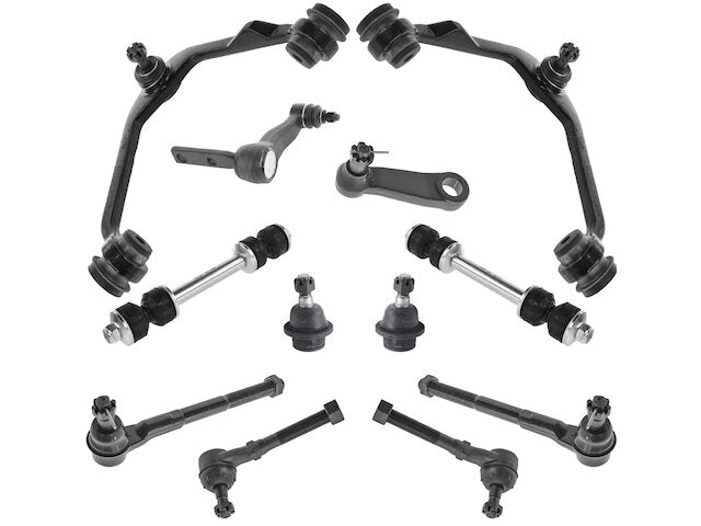 Front Control Arm Ball Joint Tie Rod End Kit 12 Piece - 1997-2002 Ford Expedition RWD - TRQ 5246-07204483
