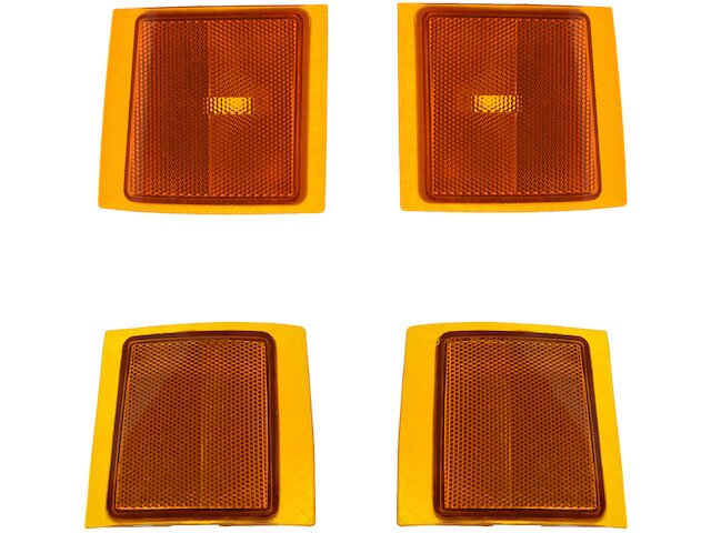 Side Marker Light and Reflector Set 4 Piece - 1995-2000 Chevrolet Tahoe - DIY Solutions 3726-07243627