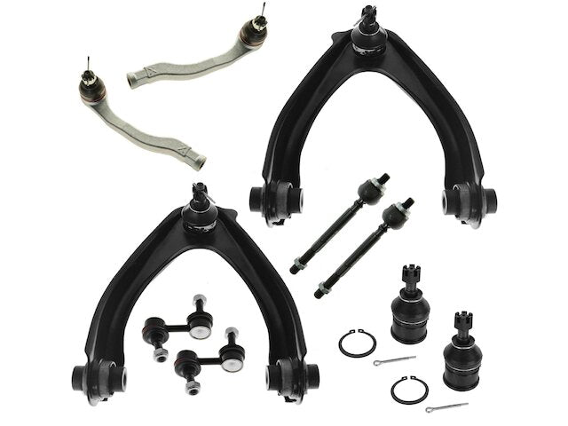 Front Upper Control Arm Ball Joint and Tie Rod End Sway Bar Link Kit - 10 Piece - 1997-2001 Honda CR-V - TRQ 6021-07313852