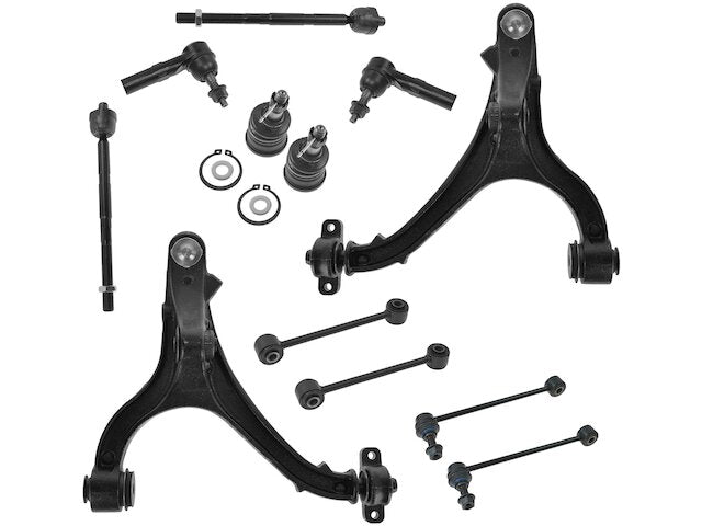 Front and Rear Control Arm Ball Joint Tie Rod End Kit 12 Piece - 2005-2010 Jeep Grand Cherokee - TRQ 18364-07319077