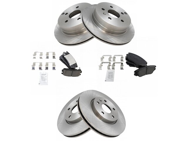 Front and Rear Ceramic Brake Pad and Rotor Kit - 5 Lug - 2010-2017 GMC Terrain - TRQ 30484-07321987