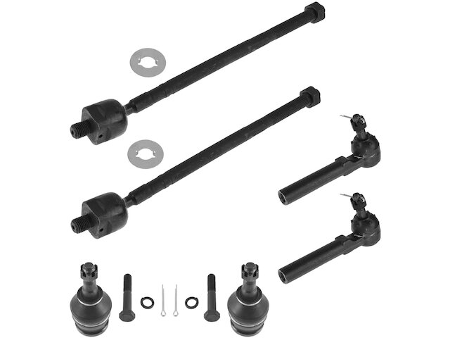 Front Ball Joint and Tie Rod End Kit 6 Piece - 1993-1997 Subaru Impreza AWD - TRQ 375-07327455